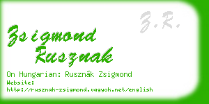 zsigmond rusznak business card