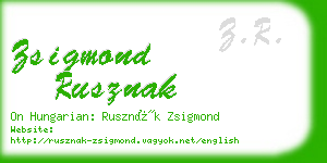 zsigmond rusznak business card